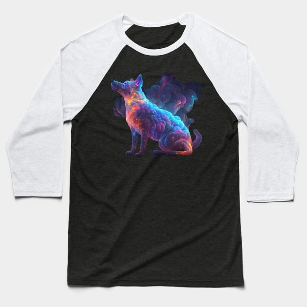 Dog in Space with unique Design Baseball T-Shirt by HappysSpace